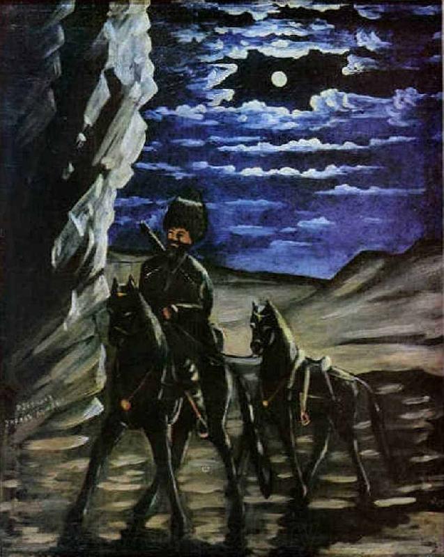 Niko Pirosmanashvili A Robber with a Stolen Horse Spain oil painting art